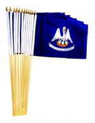 Louisiana 12" x 18" Miniature Stick Flags