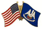Louisiana Flag Lapel Pin - Double