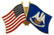 Louisiana Flag Lapel Pin - Double