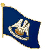 Louisiana Flag lapel Pin - Single