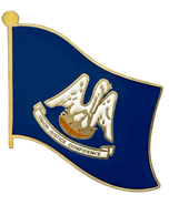 Louisiana Flag lapel Pin - Single