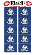 Louisiana Flag Stickers 50 Stickers per package