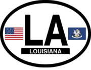 Louisiana Flag It Oval Decal