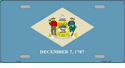 Delaware Flag License Plate