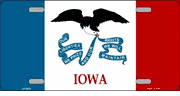 Iowa Flag License Plate