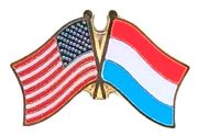 Luxembourg Flag Lapel Pin - Double