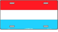 Luxembourg Flag License Plate