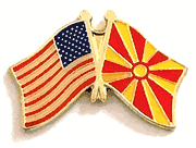Macedonia Flag Lapel Pin - Double