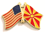 Macedonia Flag Lapel Pin - Double