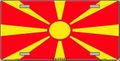 Macedonia Flag License Plate