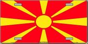 Macedonia Flag License Plate