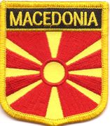 Macedonia Flag Shield Patch 