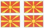 Macedonia Flag Stickers - Sheet of 50