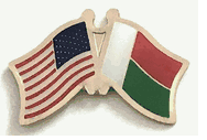 Madagascar Flag Lapel Pin - Double