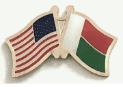 Madagascar Flag Lapel Pin - Double