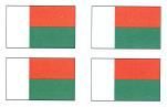 Madagascar Flag Stickers - Sheet of 50