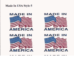 Made in America Stickers - Style 5 - 50 stickers per sheet