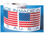 Made in USA Stickers - 500 stickers per roll