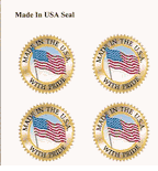 Made in USA Stickers - Style 6 - 48 stickers per sheet