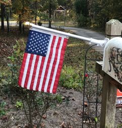 Nylon American Flag and Pole Mailbox Flag Set
