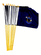 Maine 12" x 18" Miniature Stick Flags