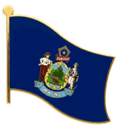 Maine Flag Lapel Pin - Single