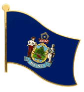 Maine Flag Lapel Pin - Single