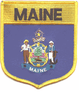Maine Flag Shield Patch