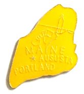 Maine Map Lapel Pin