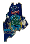 Maine Map Lapel Pin - Updated Version