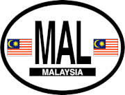Malaysia Flag It Oval Decal