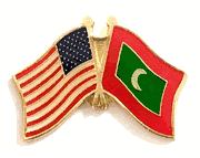 Maldives Flag Lapel Pin - Double