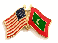Maldives Flag Lapel Pin - Double
