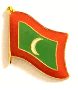 Maldives Flag Lapel Pin - Single