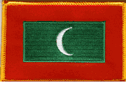 Maldives Flag Patch - Rectangle
