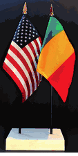 Mali and US Flag Desk Set