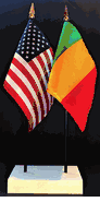 Mali and US Flag Desk Set