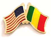 Mali Flag Lapel Pin - Double