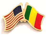 Mali Flag Lapel Pin - Double