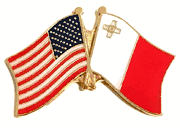 Malta Flag Lapel Pin - Double 