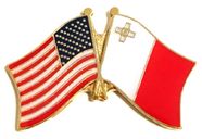 Malta Flag Lapel Pin - Double 