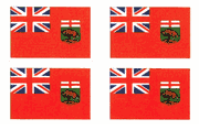 Manitoba Flag Stickers - 50 per sheet