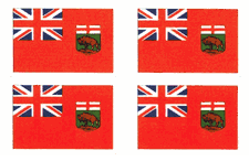 Manitoba Flag Stickers - 50 per sheet