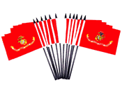 Marine Corps Polyester Table Flags - 12 Per Pack 