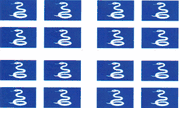 Martinique Flag Stickers - Sheet of 50