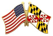 Maryland Flag Lapel Pin - Double