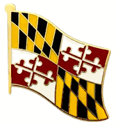 Maryland Flag Lapel Pin - Single