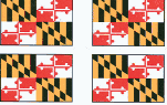 Maryland Flag Stickers