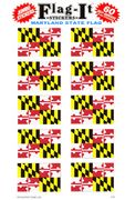 Maryland Flag Stickers 50 Stickers per package