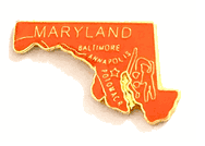 Maryland Map Lapel Pin 